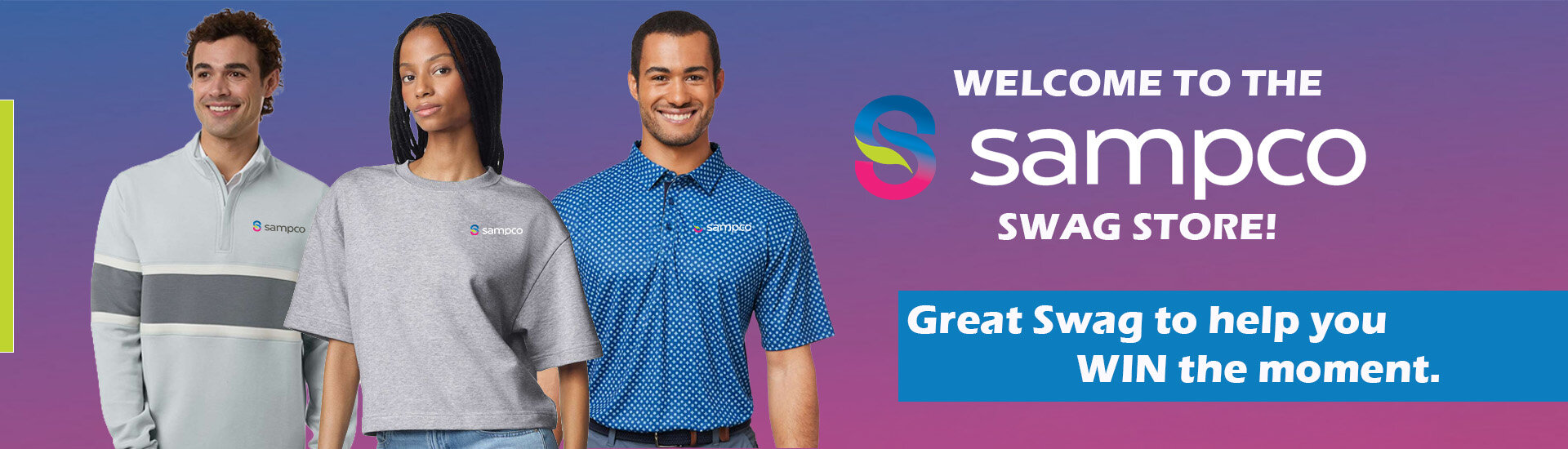 <a href='https://sampcoswagstore.com/index.html?catid=1416'>Shop T-Shirts</a><a href='https://sampcoswagstore.com/index.html?catid=1421'>Shop Quarter Zips</a><a href='https://sampcoswagstore.com/index.html?catid=1419'>Shop Polos</a>